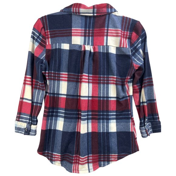 Polly & Esther Womens Small Plaid Button-Up Shirt Flannel country western - Picture 6 of 6